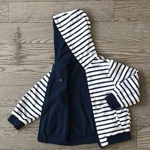 Boys Mayoral Reversible Striped jacket NWT